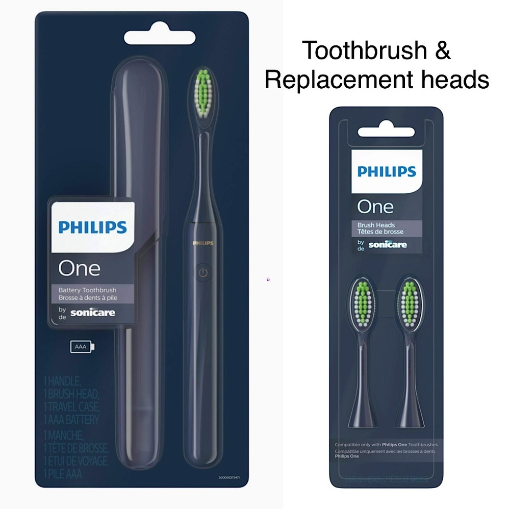 Philips one by sonicare electric Toothbrush and replacement heads